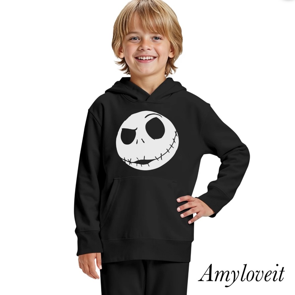 Nightmare Before Christmas Kids Graphic Fleece Hoodie